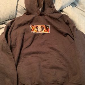 Lowkey Lewd One Piece Portgas D. Ace Brown Hoodie